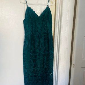 New Lulu's Green lace spaghetti strap dress
